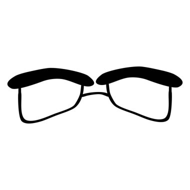 Gözlük, vektör el karalama