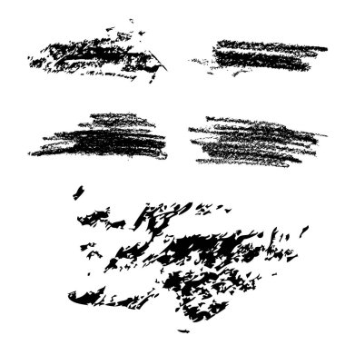 Pastel boya efekti fırçası, yatay çizgi, vektör çizimi