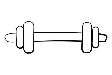 Barbel, basit vektör el çizimi.