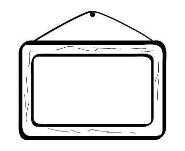 ahşap klasik çerçeve, beyaz arkaplanda basit vektör illüstrasyonu