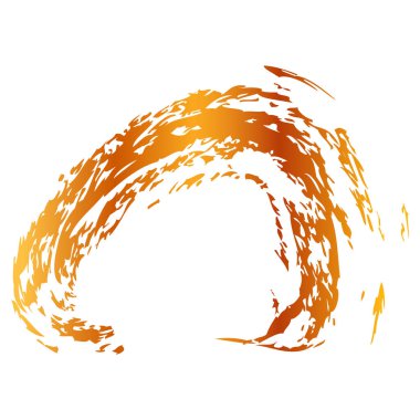 Pastel boya efektinden çerçeve, Altın Çember Şekli, Basit El Çizimi Çizim Vektörü İllüstrasyonu