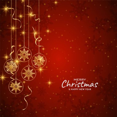 Mutlu Noeller Noel festivali dekoratif stil tebrik kartı tasarım vektörü