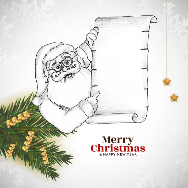 Joyeux Noël Festival Fond Décoratif Avec Santa Claus Vecteur — Image vectorielle