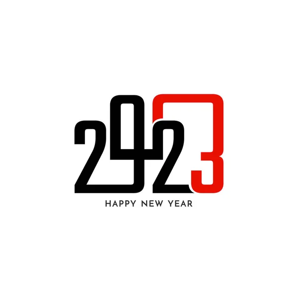 Hermoso 2023 Feliz Año Nuevo Diseño Texto Vector Fondo — Archivo Imágenes Vectoriales