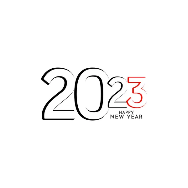 Moderní Šťastný Nový Rok 2023 Text Design Pozadí Vektor — Stockový vektor