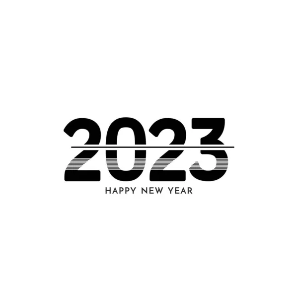Gelukkig Nieuwjaar 2023 Tekst Decoratief Ontwerp Achtergrond Vector — Stockvector