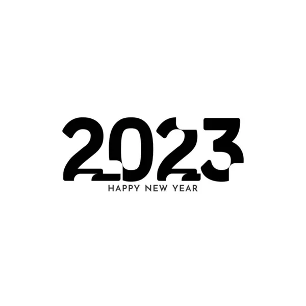 Gelukkig Nieuwjaar 2023 Tekst Elegant Ontwerp Achtergrond Vector — Stockvector