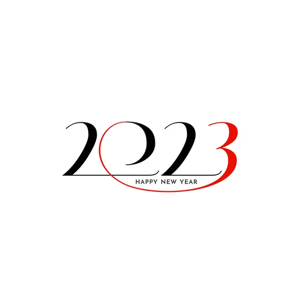 Feliz Año Nuevo 2023 Texto Elegante Diseño Vector Fondo — Archivo Imágenes Vectoriales