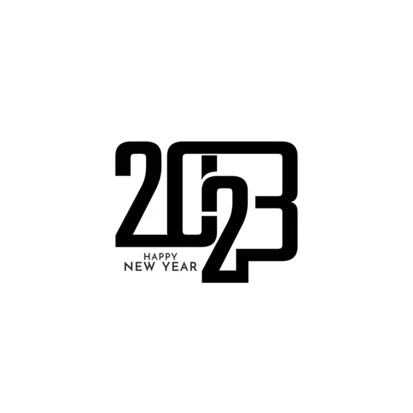 Feliz Año Nuevo 2023 Diseño Texto Decorativo Vector Fondo — Archivo Imágenes Vectoriales