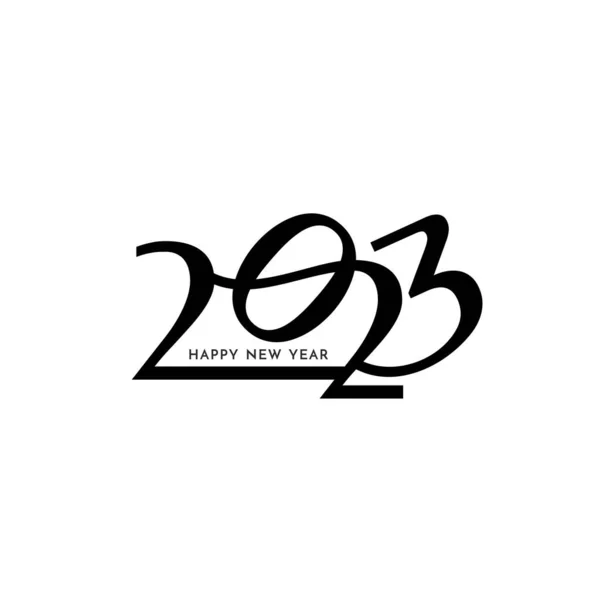 Красивий 2023 Щасливий Новорічний Текстовий Дизайн Фон Вектор — стоковий вектор