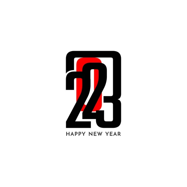 Beautiful 2023 Happy New Year Text Design Background Vector — Stock Vector