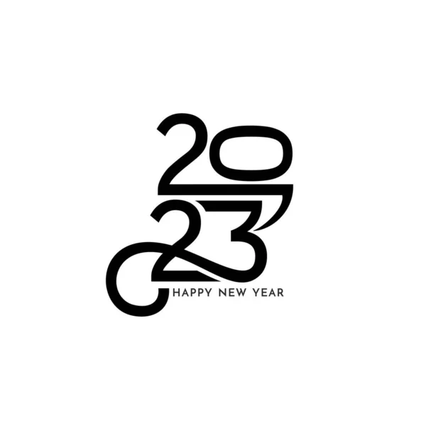 美しい2023幸せな新年のテキストデザインの背景ベクトル — ストックベクタ