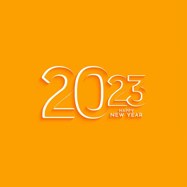 Szczęśliwego Nowego Roku 2023 Tekst Dekoracyjny Tło Projektowe Wektor — Wektor stockowy