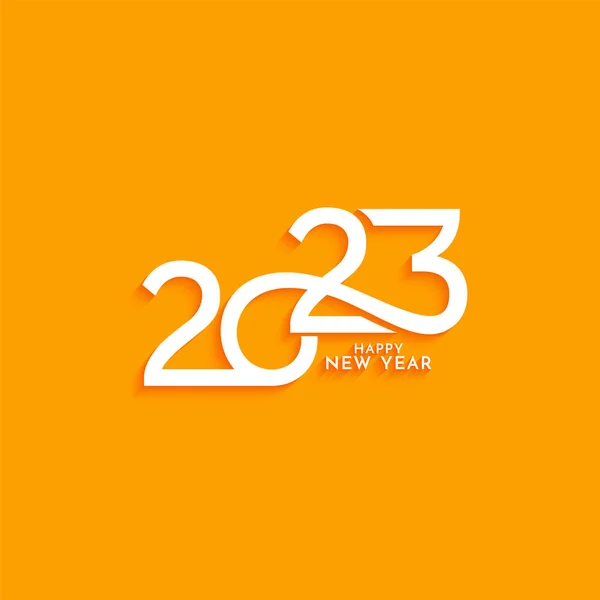 Feliz Año Nuevo 2023 Vector Fondo Amarillo Brillante Moderno — Archivo Imágenes Vectoriales
