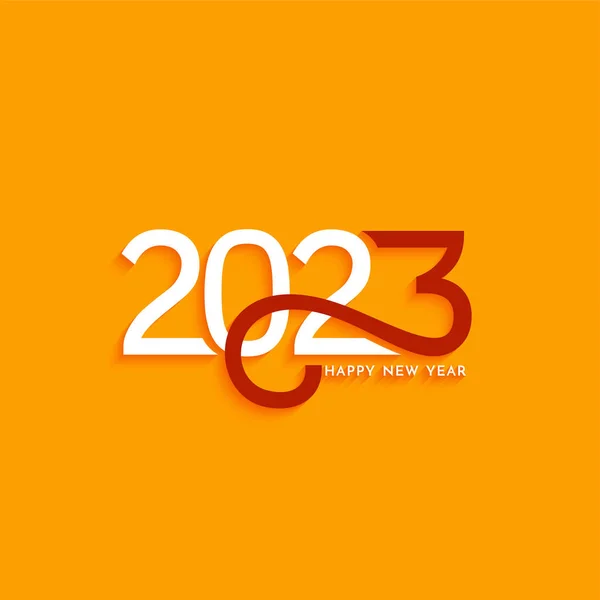 Szczęśliwego Nowego Roku 2023 Stylowy Projekt Tekstu Wektor Projektowania Tła — Wektor stockowy