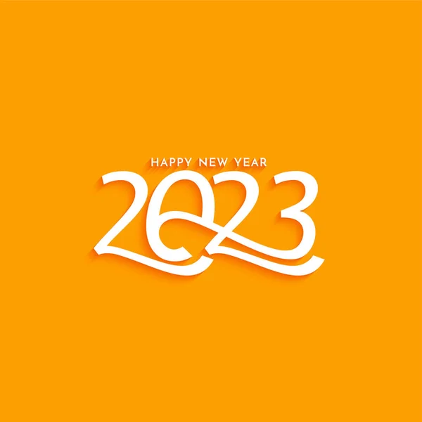 Šťastný Nový Rok 2023 Text Dekorativní Pozadí Design Vektor — Stockový vektor