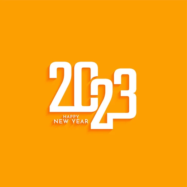 ハッピーニューイヤー2023現代明るい黄色の背景ベクトル — ストックベクタ