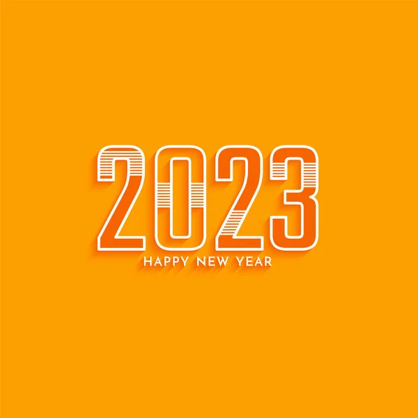 Mutlu Yıllar 2023 Metin Dekoratif Arkaplan Vektörü — Stok Vektör