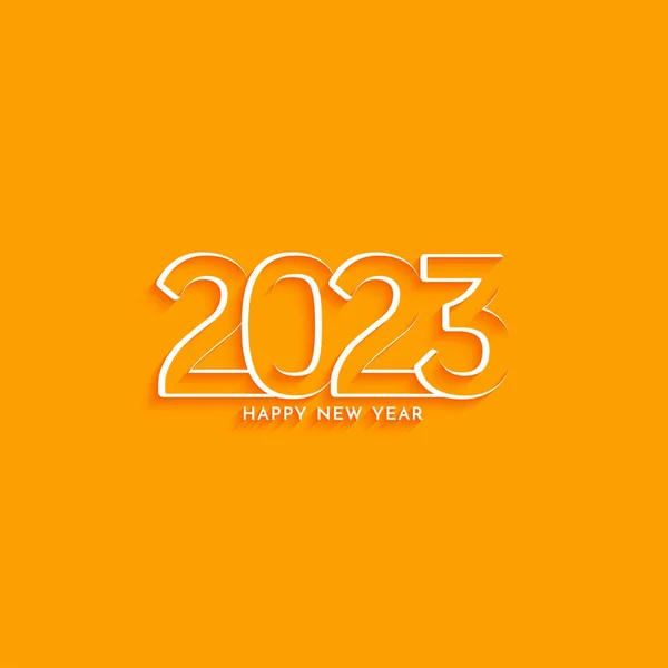 Mutlu Yıllar 2023 Metin Tasarım Arkaplan Vektörü — Stok Vektör