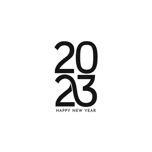 Happy New Year 2023 Grarlish Text Design Background Vector — 스톡 벡터