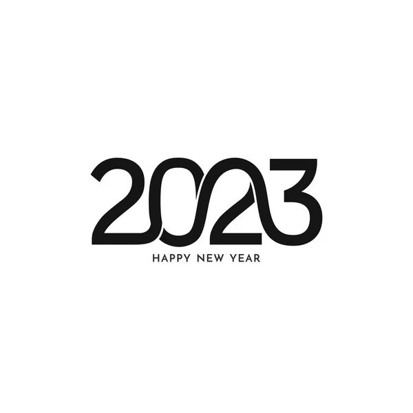 Boldog Évet 2023 Szöveg Tervezés Dekoratív Háttér Vektor — Stock Vector