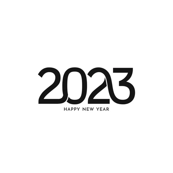 Gelukkig Nieuwjaar 2023 Tekst Modern Elegant Design Achtergrond Vector — Stockvector