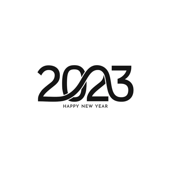 Szczęśliwego Nowego Roku 2023 Piękny Tekst Projekt Wektor Tła — Wektor stockowy