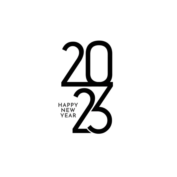 Szczęśliwego Nowego Roku 2023 Tekst Nowoczesny Elegancki Design Tło Wektor — Wektor stockowy