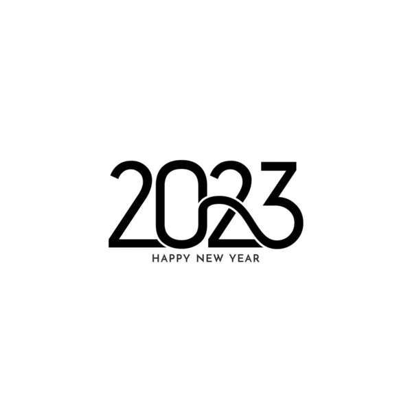 Gelukkig Nieuwjaar 2023 Mooie Tekst Ontwerp Achtergrond Vector — Stockvector