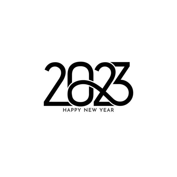 现代快乐新年2023文本设计背景向量 — 图库矢量图片