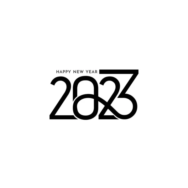 Šťastný Nový Rok 2023 Krásný Text Design Pozadí Vektor — Stockový vektor