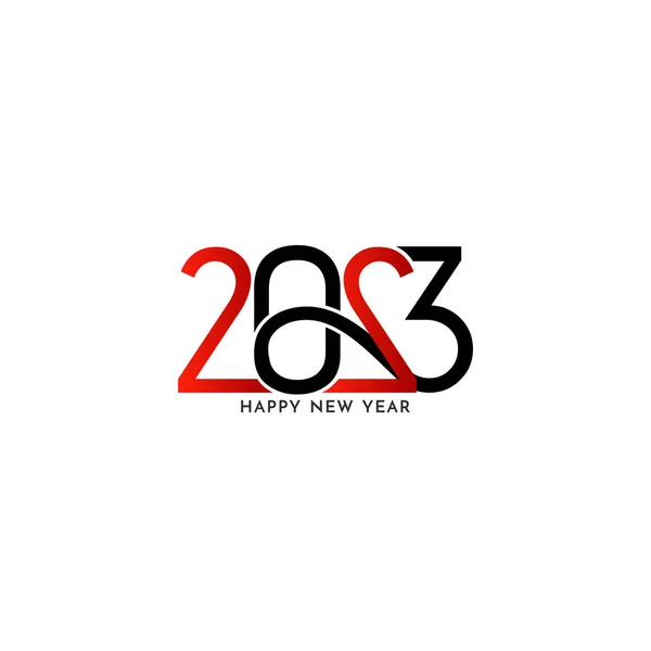 Happy New Year 2023 Text Modern Elegant Design Background Vector — Stock Vector