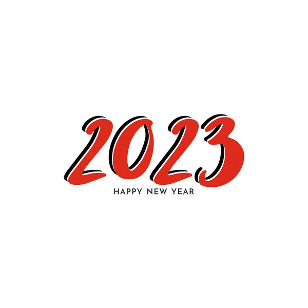 Щасливий Новий Рік 2023 Красивий Текстовий Дизайн Фон Вектор — стоковий вектор