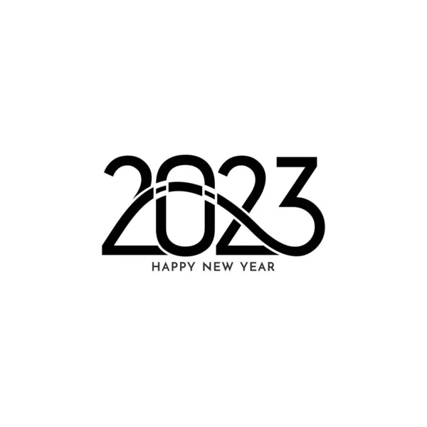 快乐新年2023文本现代雅致设计背景图 — 图库矢量图片