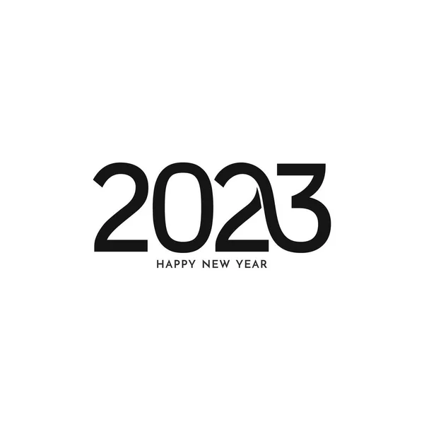 Gelukkig Nieuwjaar 2023 Tekst Ontwerp Decoratieve Achtergrond Vector — Stockvector