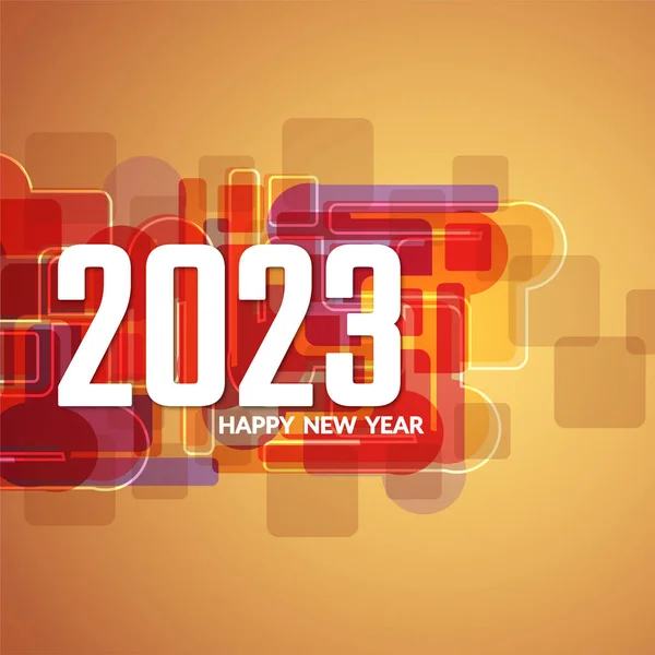 Szczęśliwego Nowego Roku 2023 Nowoczesny Geometryczny Wektor Projektowania Tła — Wektor stockowy