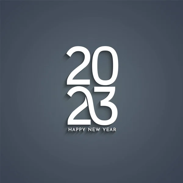 新年快乐2023年文字设计雅致的背景色矢量 — 图库矢量图片