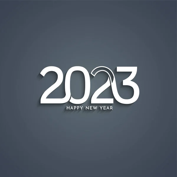 Felice Anno Nuovo 2023 Elegante Testo Progettazione Sfondo Vettoriale — Vettoriale Stock