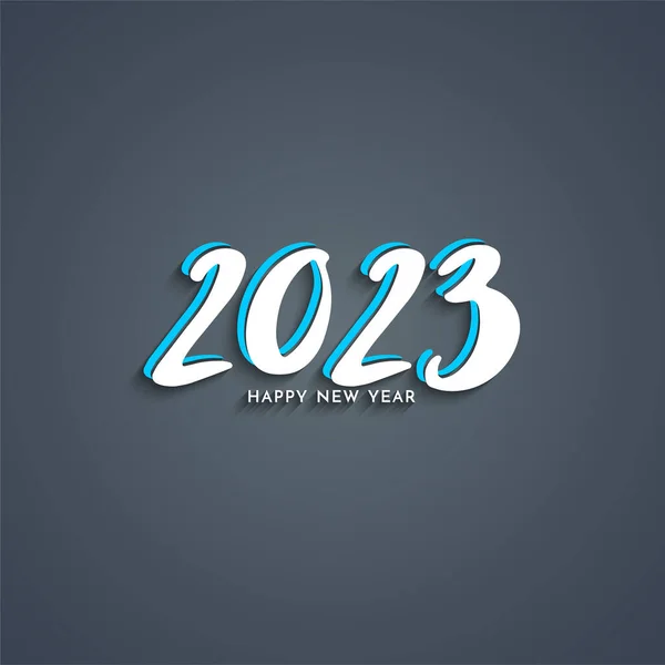 ハッピー新年2023創造的なテキストデザインの背景ベクトル — ストックベクタ