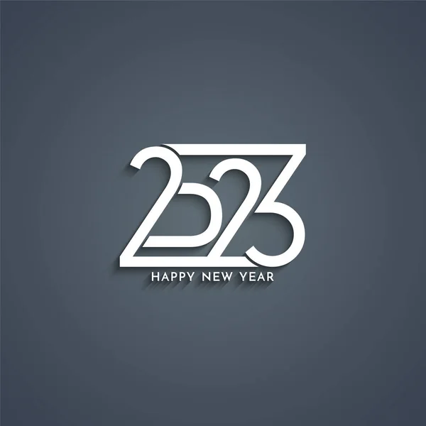 2023年新年快乐时尚的文字设计背景向量 — 图库矢量图片