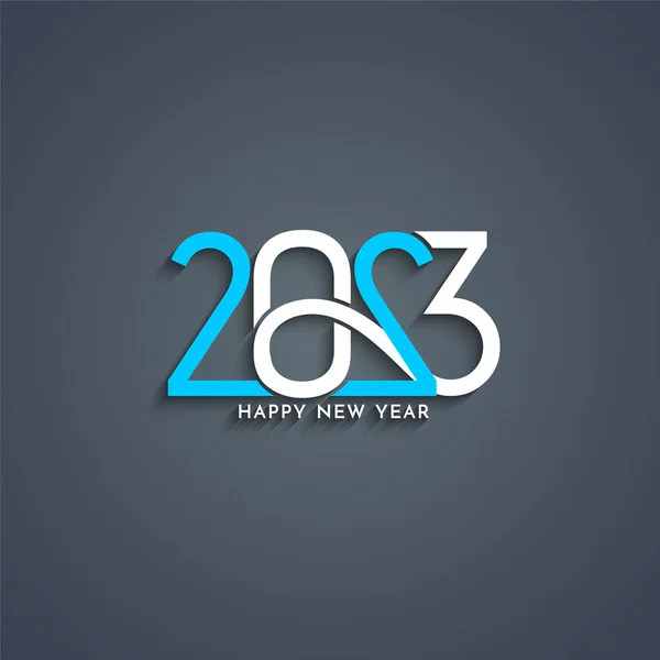 Frohes Neues Jahr 2023 Text Design Eleganten Hintergrund Vektor — Stockvektor