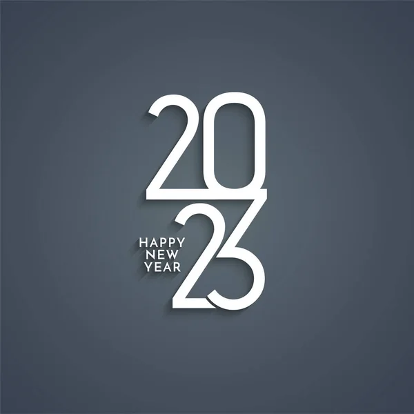 幸せな新年2023魅力的なテキストデザイン現代的な背景ベクトル — ストックベクタ