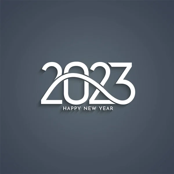 stock vector Happy new year 2023 text design simple minimal background vector