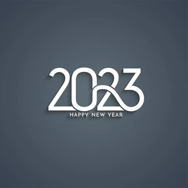 ハッピー新年2023テキストデザインエレガントな背景ベクトル — ストックベクタ