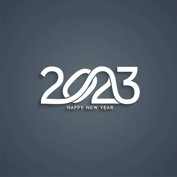 ハッピー新年2023創造的なテキストデザインの背景ベクトル — ストックベクタ