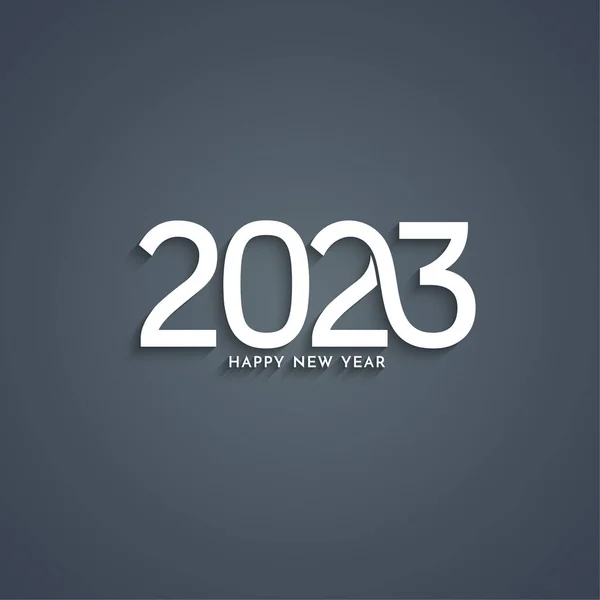 2023年新年快乐迷人的文字设计现代背景图 — 图库矢量图片