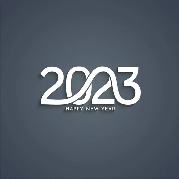 Szczęśliwego Nowego Roku 2023 Stylowy Tekst Projekt Wektor Tła — Wektor stockowy