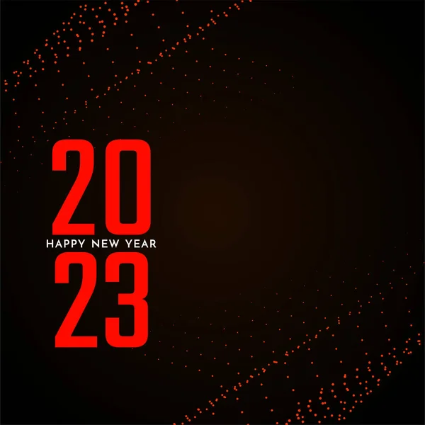 Новым Годом 2023 Красный Пунктирный Вектор Дизайна Фона — стоковый вектор