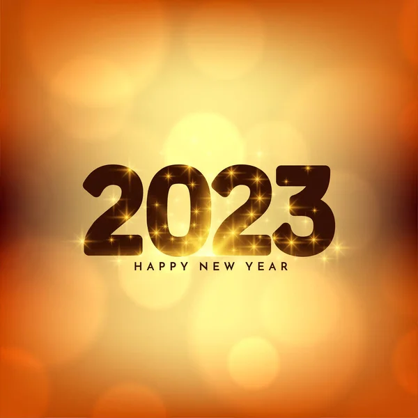 Feliz Ano Novo 2023 Brilhante Vetor Design Fundo Brilhante —  Vetores de Stock