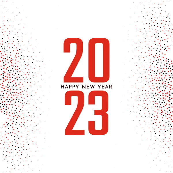 Šťastný Nový Rok 2023 Elegantní Tečkované Pozadí Design Vektor — Stockový vektor